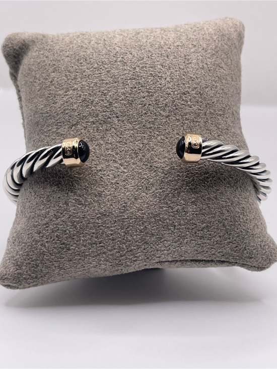 David Yurman Other - David Yurman Cable Cuff Bracelet with 18K Yellow Gold and Black Onyx, 6mm